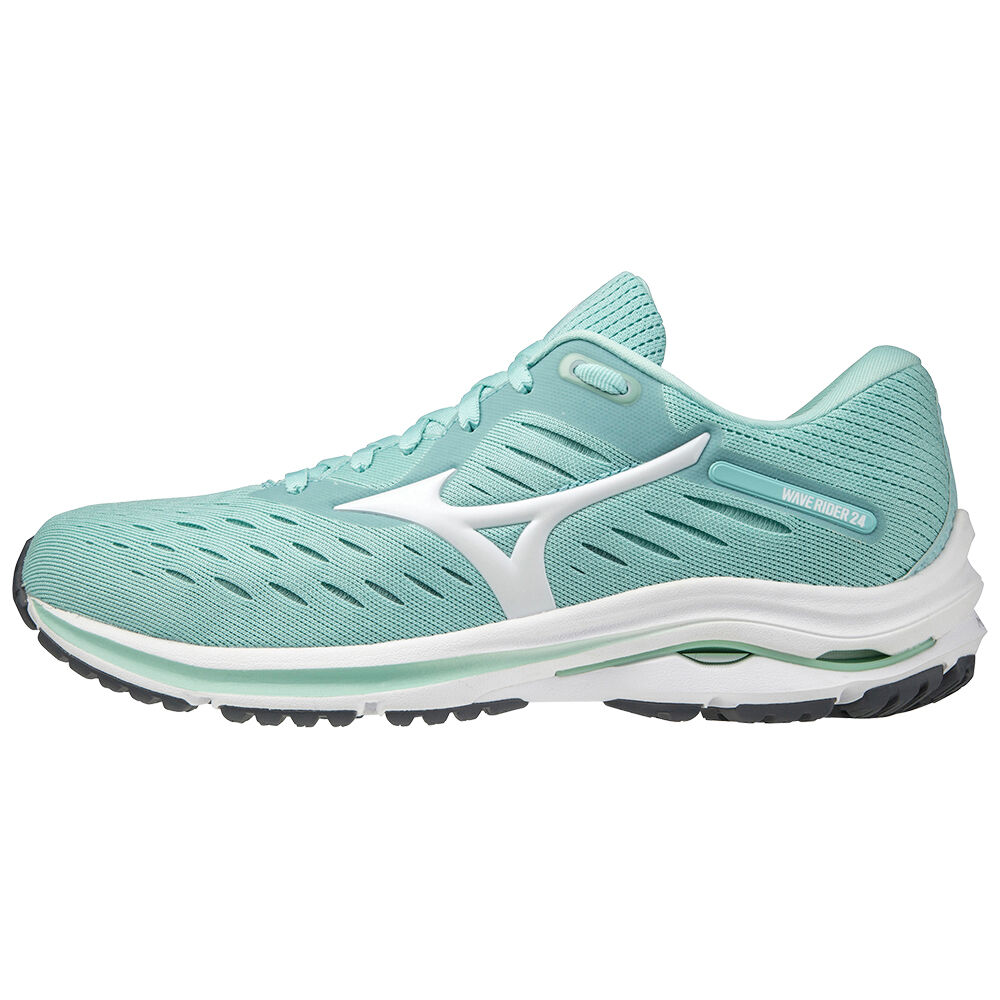 Scarpe Running Mizuno Wave Rider 24 Donna - Verde Acqua/Bianche - 82374-ZYHC